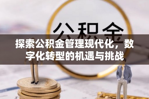 汾阳探索公积金管理现代化，数字化转型的机遇与挑战