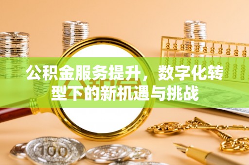 汾阳公积金服务提升，数字化转型下的新机遇与挑战