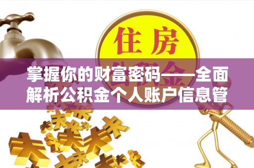 汾阳掌握你的财富密码——全面解析公积金个人账户信息管理与优化